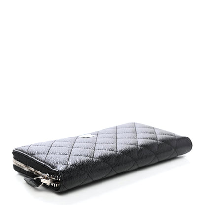 Chanel Caviar Quilted Large Gusset Zip Around Wallet Black 3 of 4