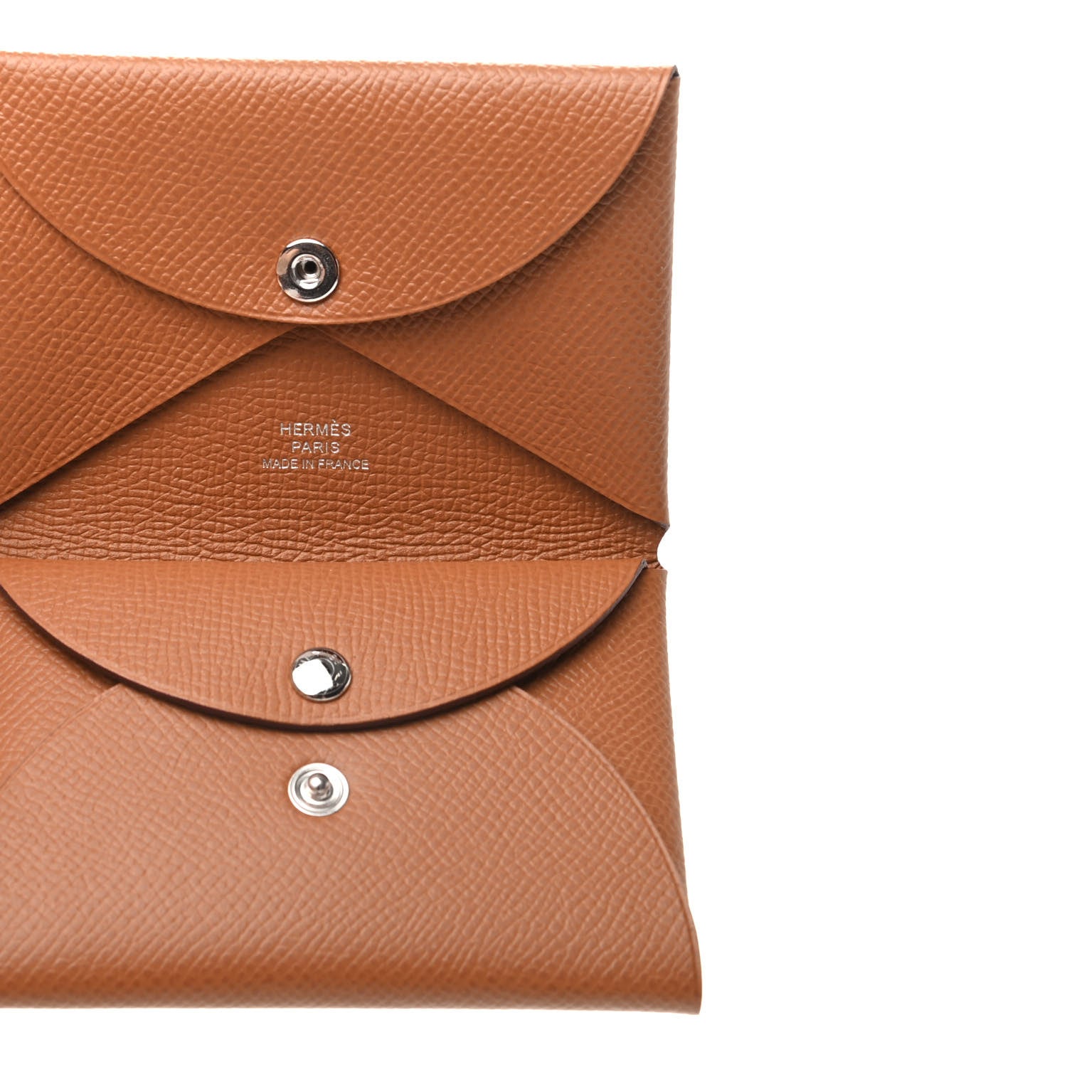 Hermes Epsom Calvi Duo Card Case Gold 5 of 7