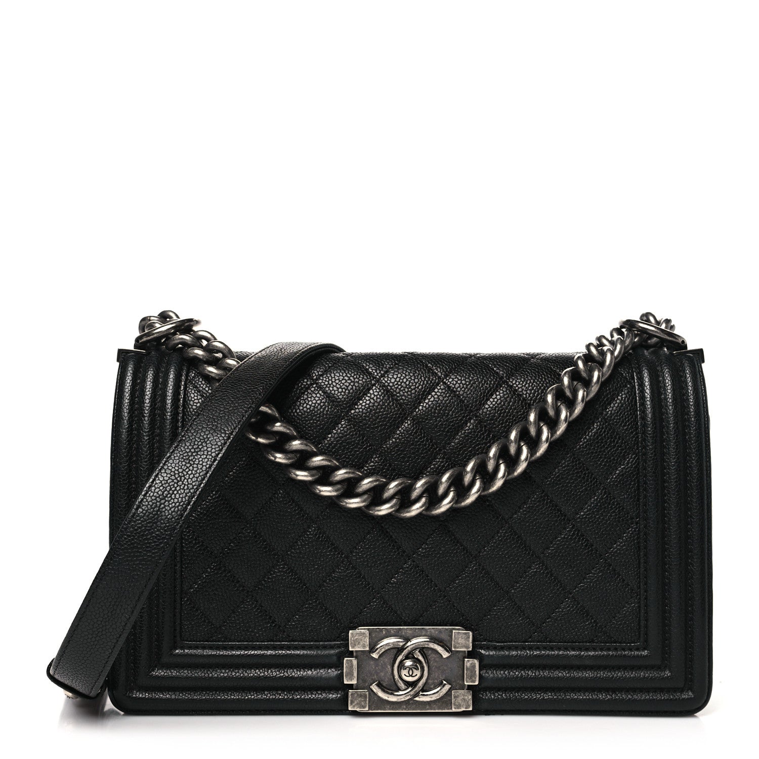 Chanel Caviar Quilted Medium Boy Flap Black 1 of 11