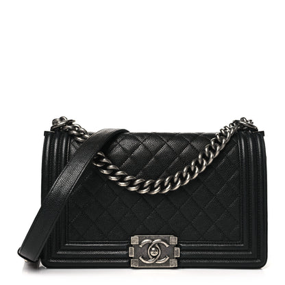 Chanel Caviar Quilted Medium Boy Flap Black 1 of 11