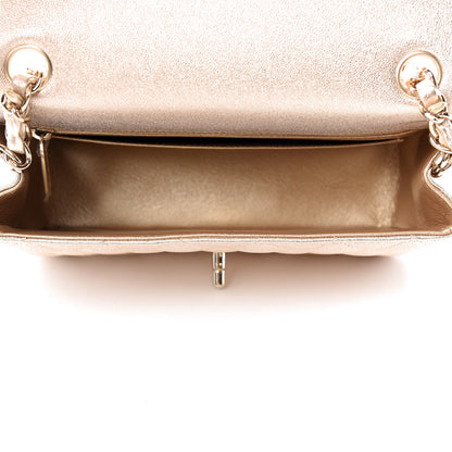 Chanel Metallic Lambskin Quilted Mini Rectangular Flap Gold 5 of 11