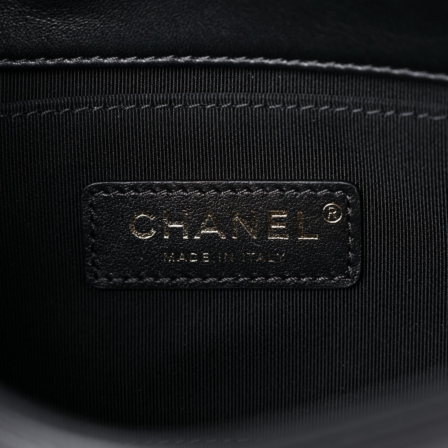 Lambskin Small Entwined Chain Flap Black