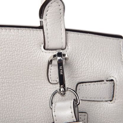 MCM Grained Calfskin Medium Milla Convertible Backpack White Flake 11 of 12