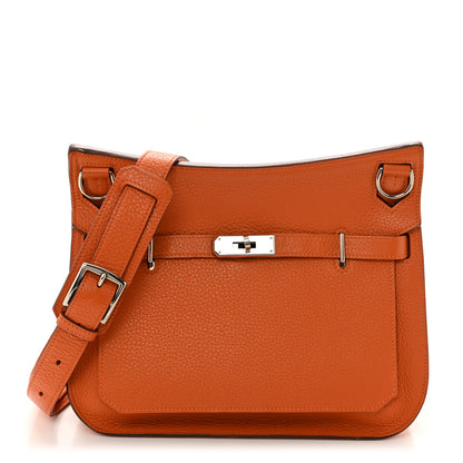 Hermes Taurillon Clemence Jypsiere 28 Orange 1 of 16