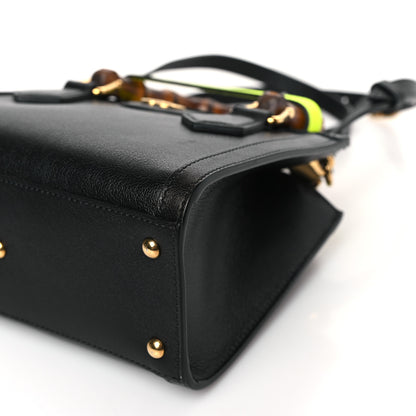 Gucci Wonka Grain Calfskin Mini Diana Tote Bag Black Yellow Fluo 9 of 9
