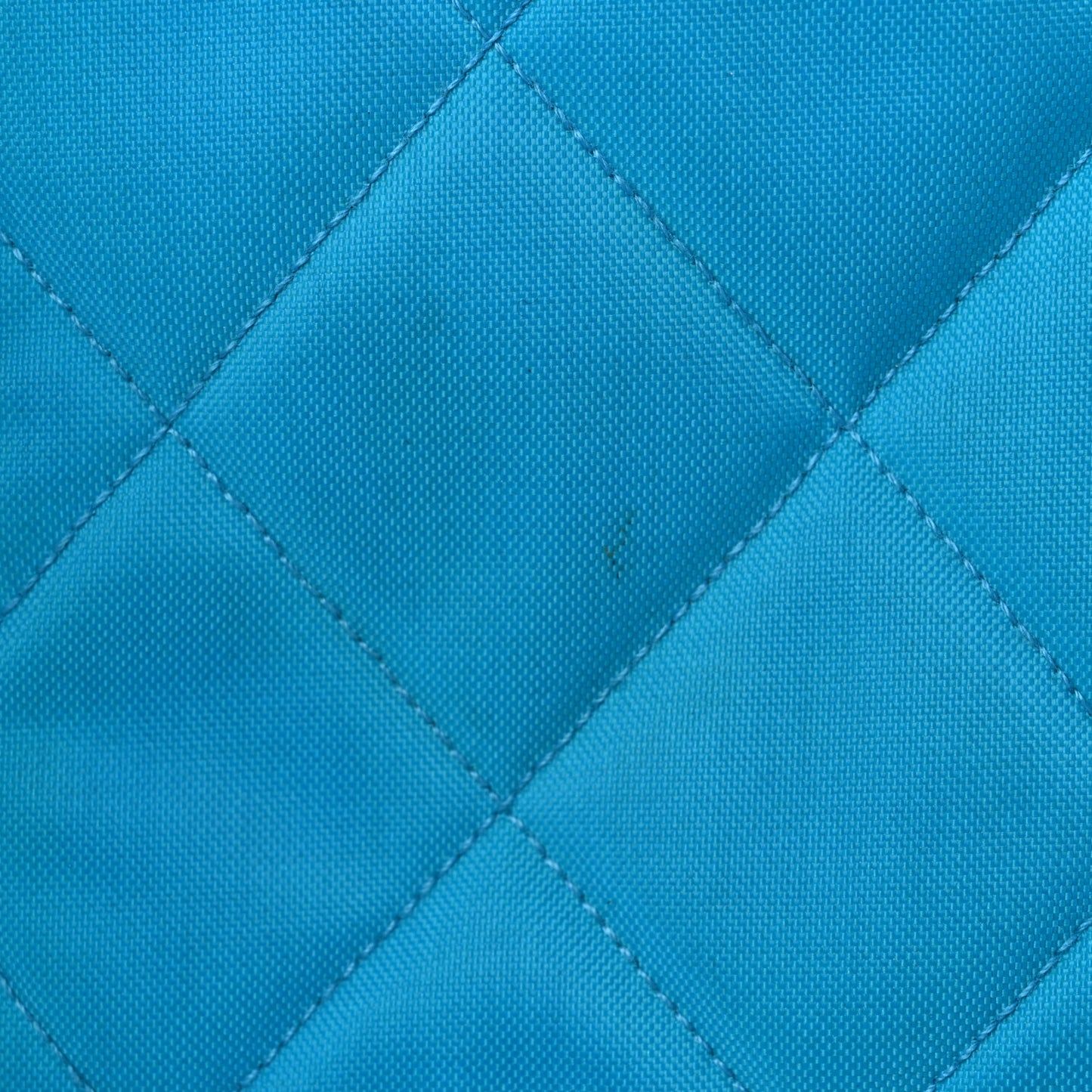 Canvas Quilted Shoulder Bag Turquoise