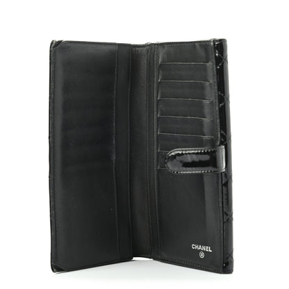 Chanel Patent Quilted Large Brilliant Flap Wallet Black 6 of 10