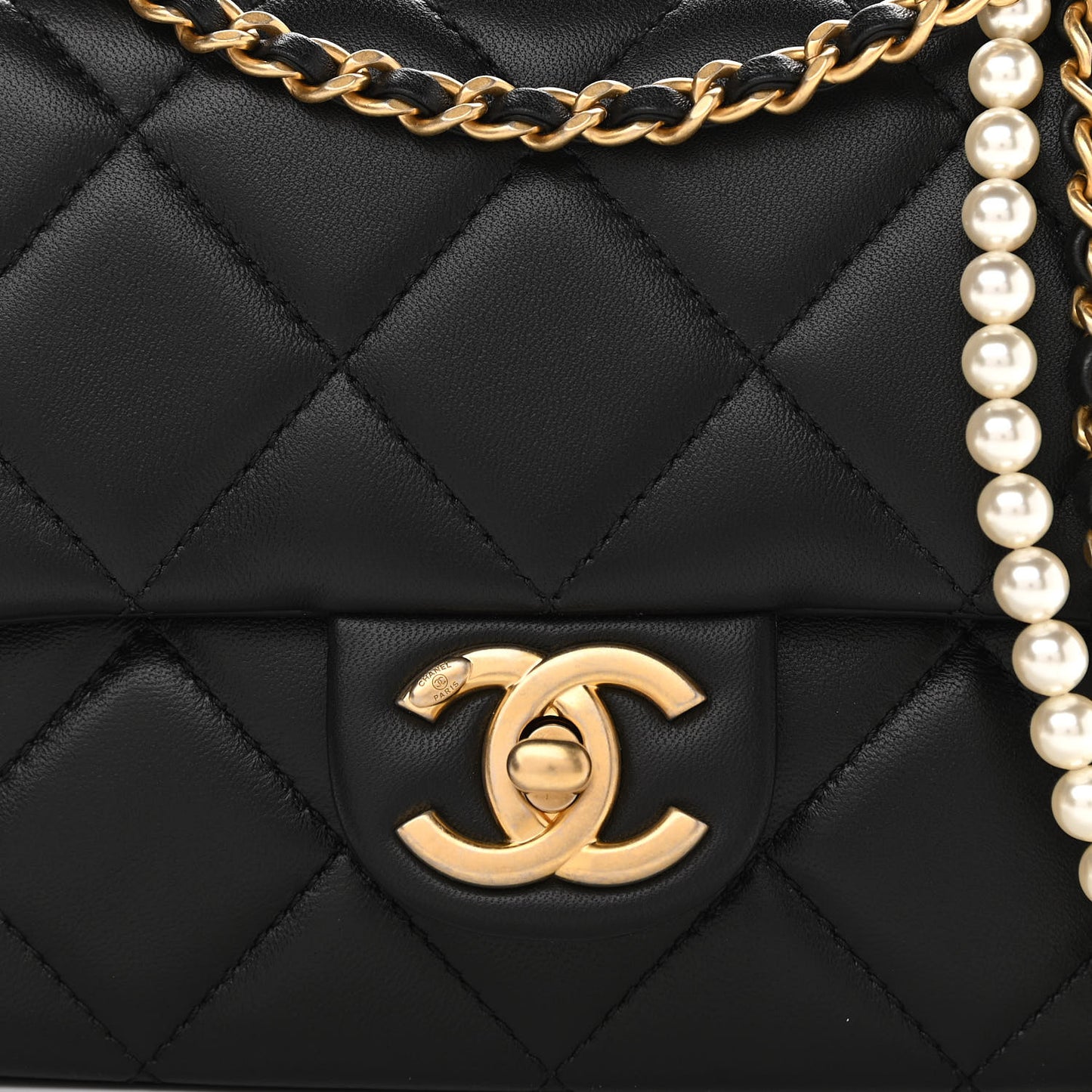 Lambskin Quilted Mini My Perfect Flap Black