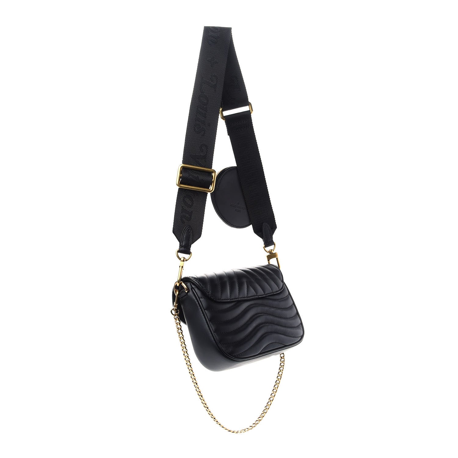 Louis Vuitton Calfskin New Wave Multi Pochette Black 3 of 8