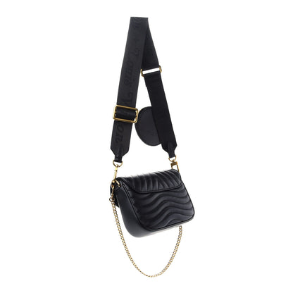 Louis Vuitton Calfskin New Wave Multi Pochette Black 3 of 8