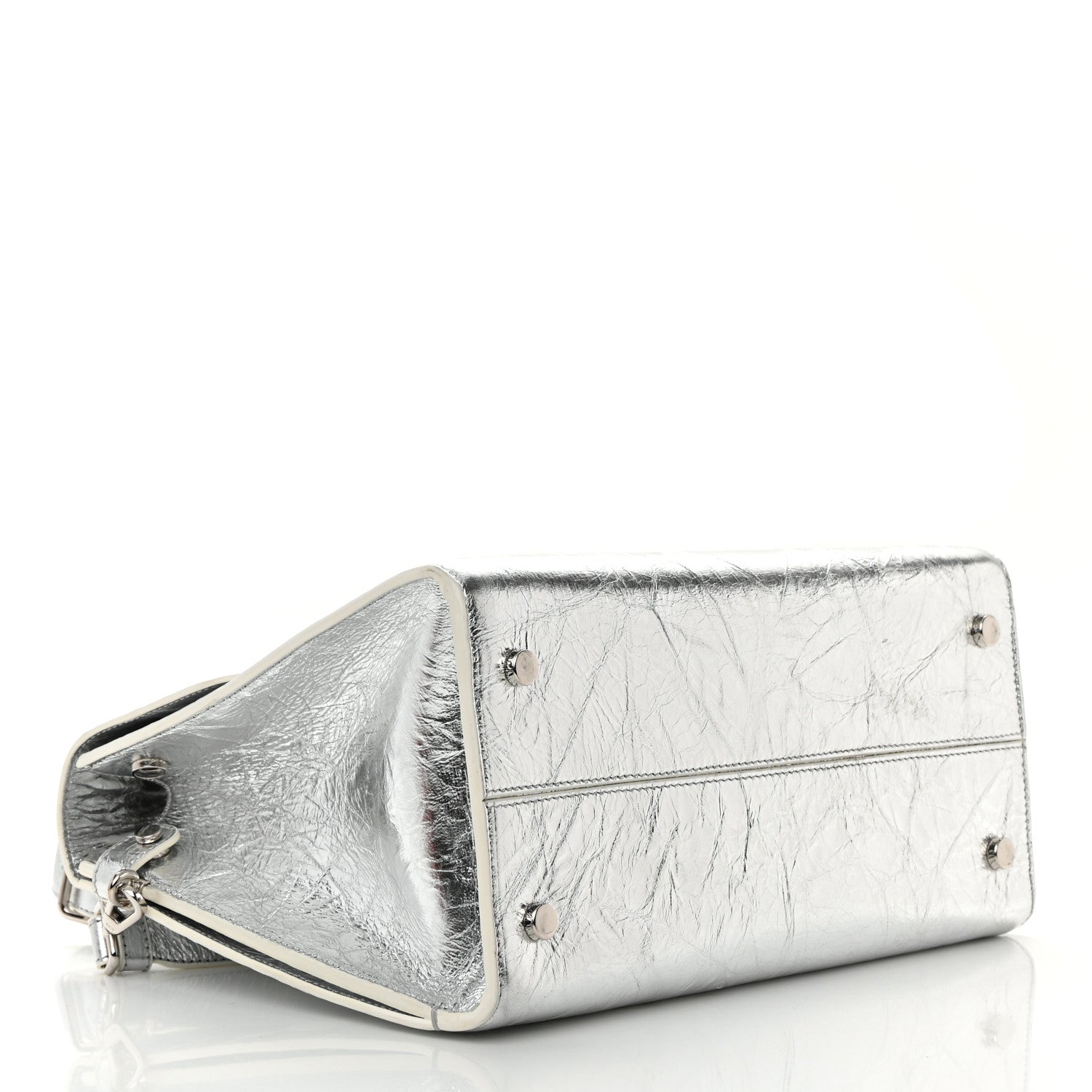 Christian Dior Metallic Calfskin Medium Diorever Flap Silver 4 of 16