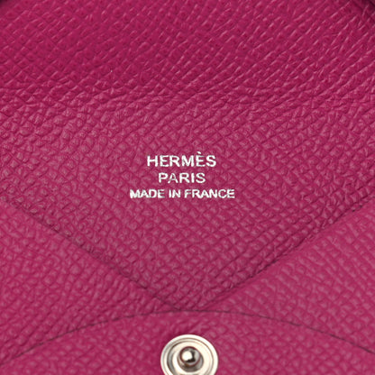 Hermes Epsom Calvi Card Case Rose Pourpre 6 of 6