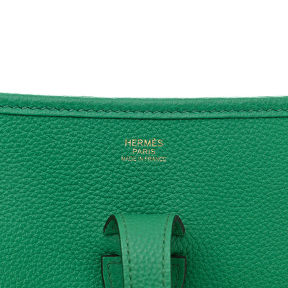 Hermes Taurillon Clemence Evelyne III PM Vert Jade 6 of 10