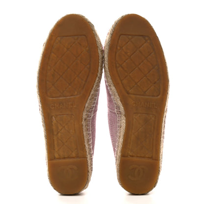 Chanel Toile Sequin CC Espadrilles 37 Pink Dark Pink 5 of 10