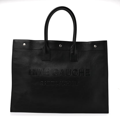 Saint Laurent Vitello Rive Gauche Large Tote Black 1 of 13
