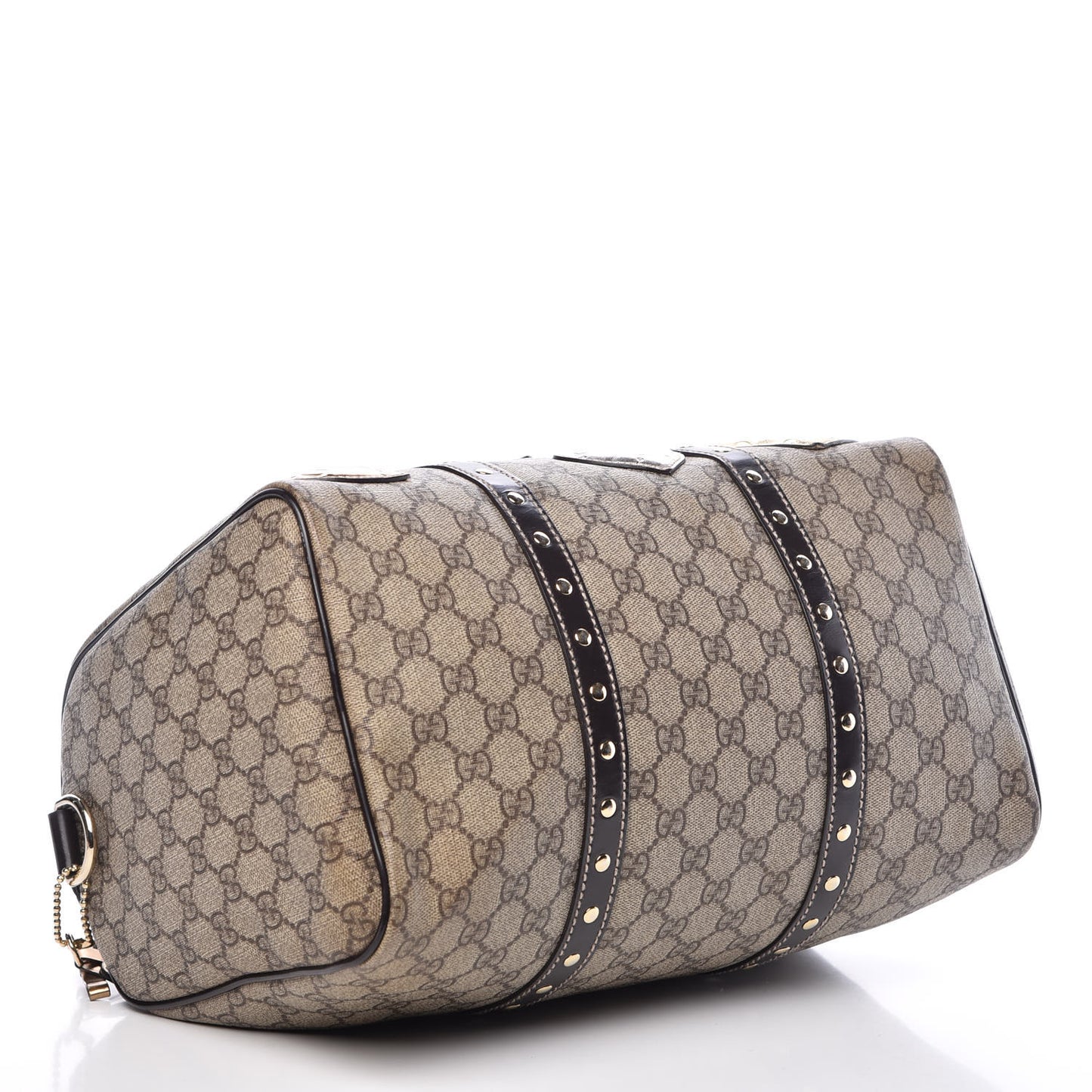 Monogram Guccissima Hearts Studded Medium Joy Boston Dark Brown