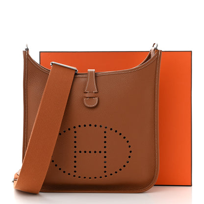 Hermes Taurillon Clemence Evelyne III PM Gold 11 of 11