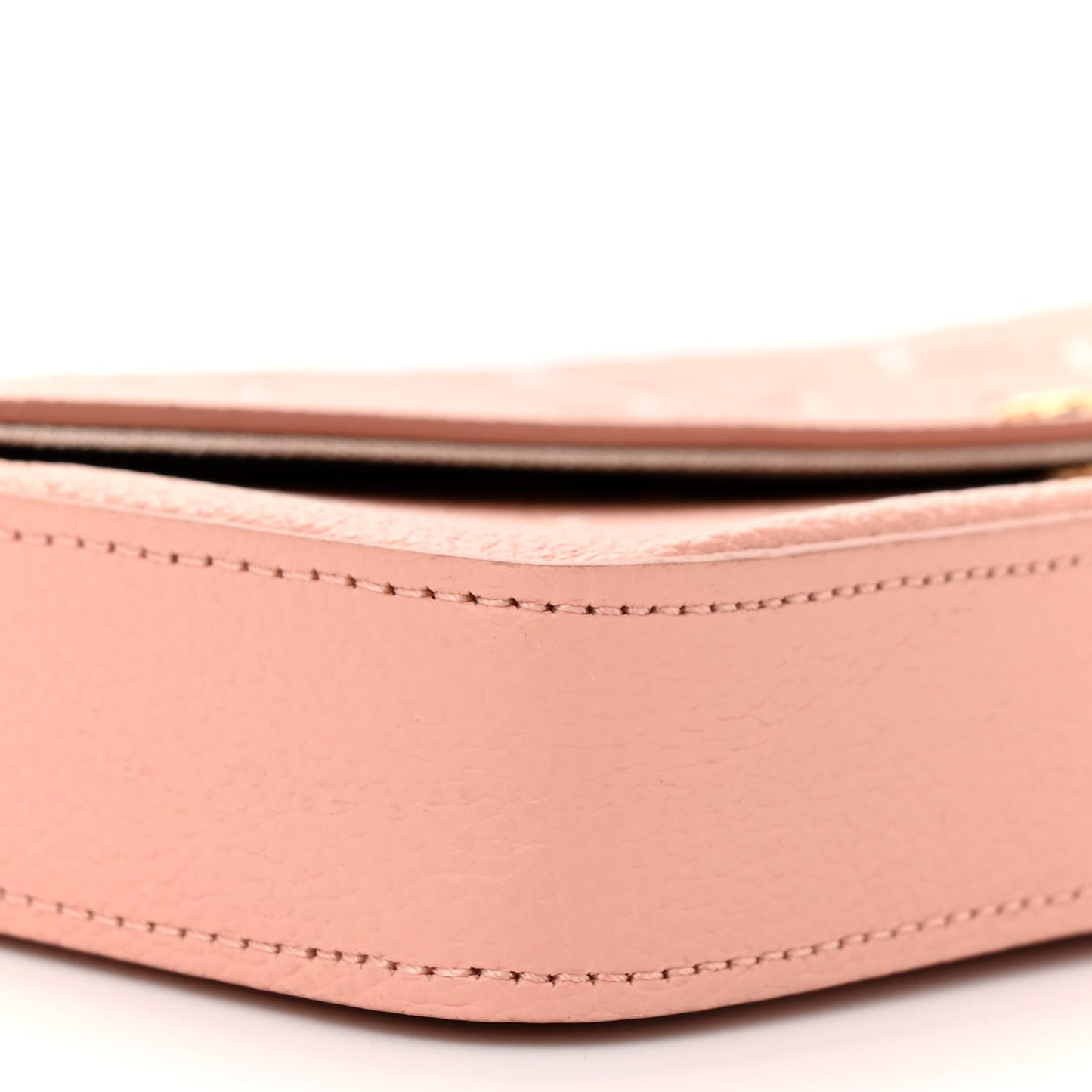 Empreinte Monogram Giant Felicie Pochette Chain Wallet Rose Trianon Creme