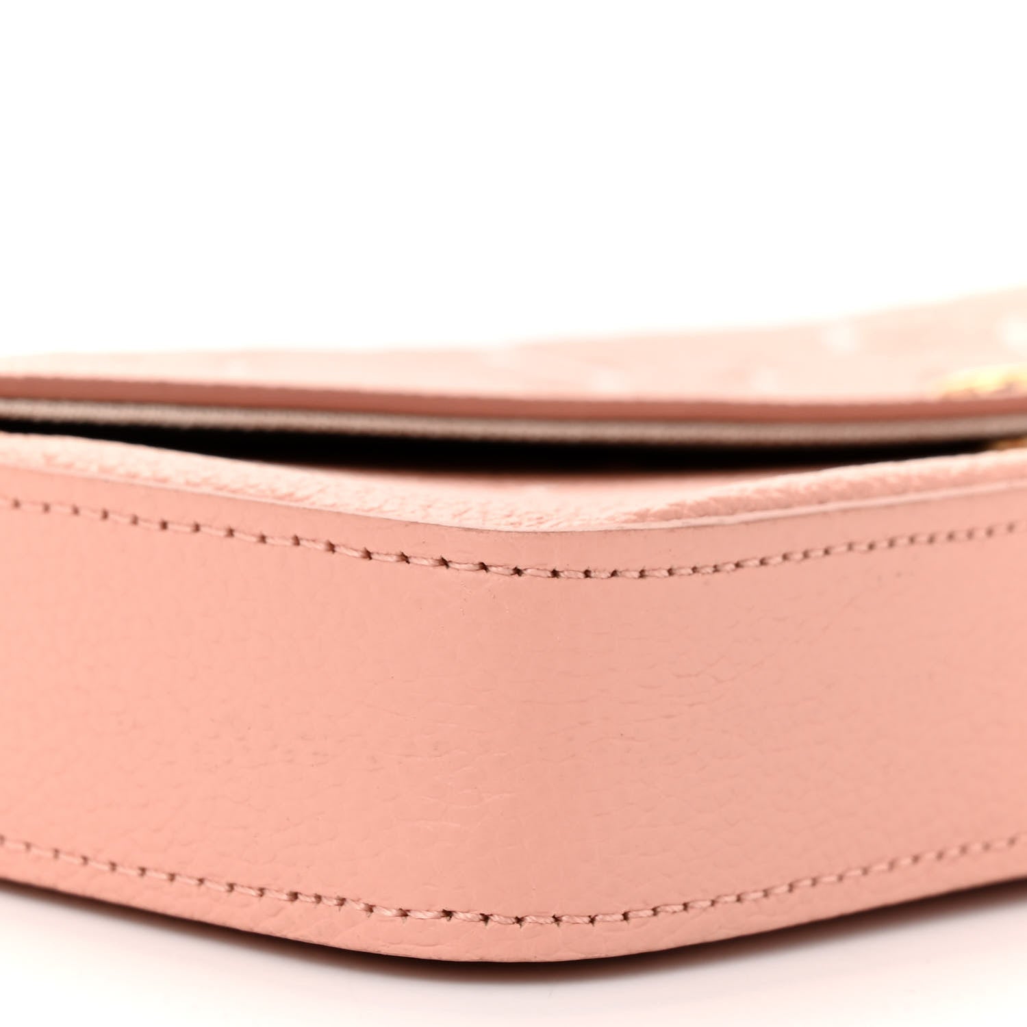 Louis Vuitton Empreinte Monogram Giant Felicie Pochette Chain Wallet Rose Trianon Creme 9 of 10