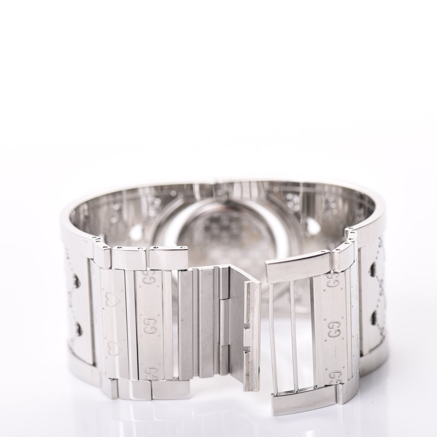 Stainless Steel Mother of Pearl 33mm Twirl Heart Quartz Watch