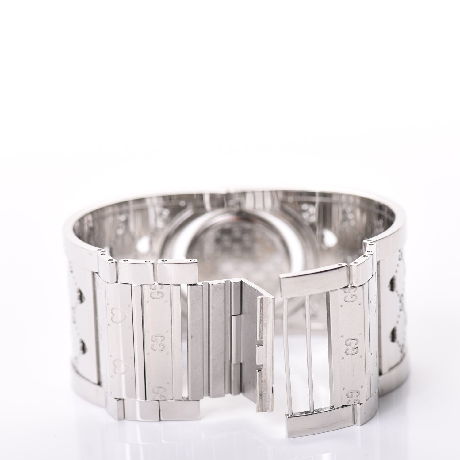 Gucci Stainless Steel Mother of Pearl 33mm Twirl Heart Quartz Watch 5 of 7