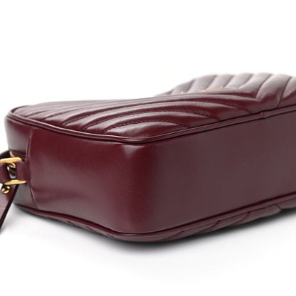 Saint Laurent Calfskin Matelasse Monogram Lou Camera Bag Dark Legion Red 4 of 10
