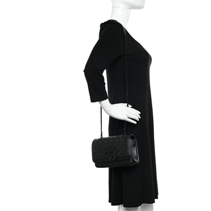 Chanel Lambskin Quilted Small CC Filigree Flap Black 2 of 11