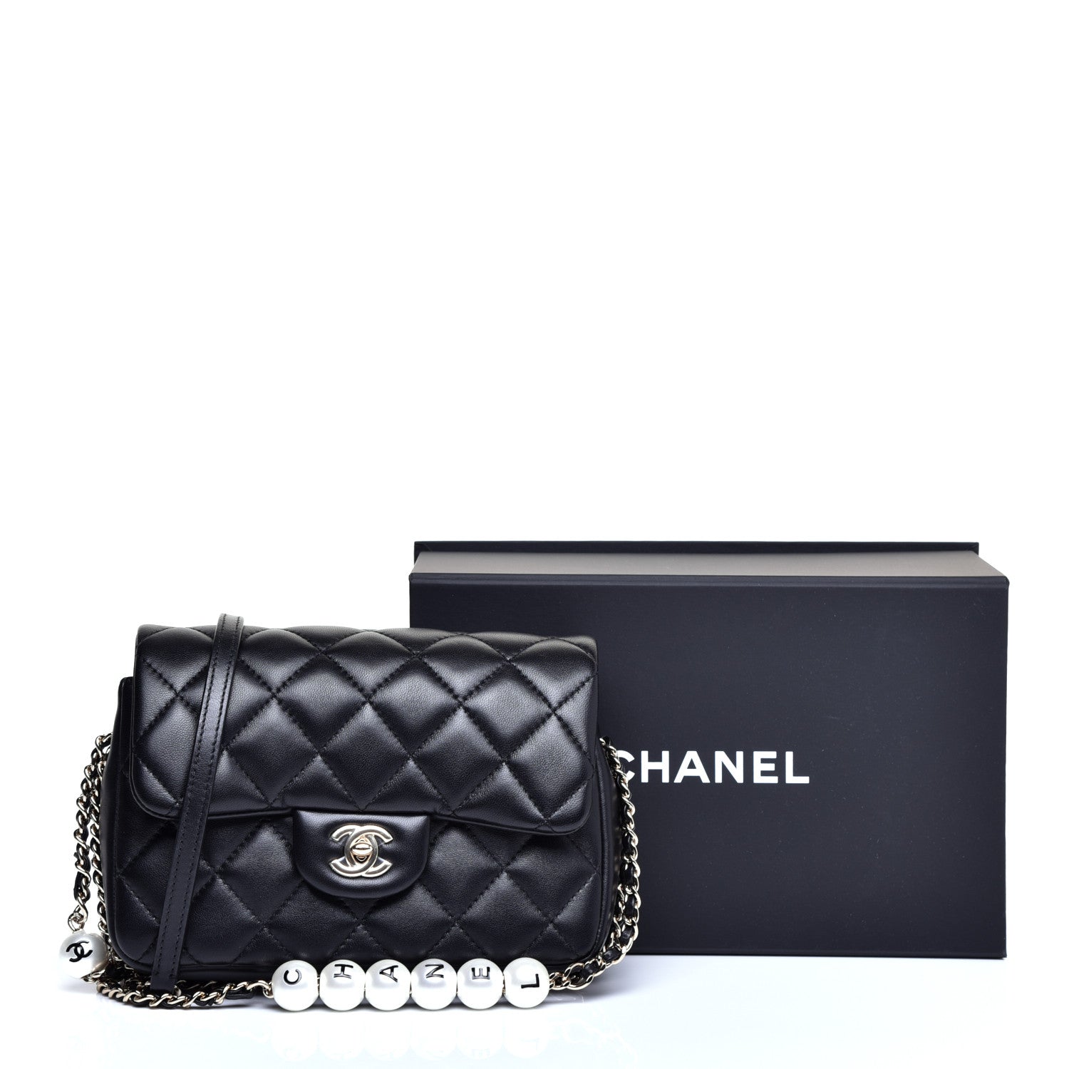 Chanel Lambskin Quilted Small My Precious Flap Black 10 of 10