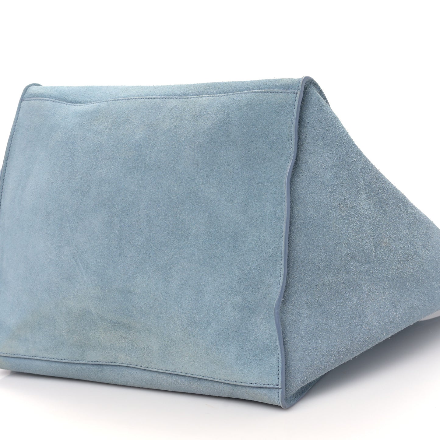 Suede Supple Grained Calfskin Medium Big Bag Medium Blue
