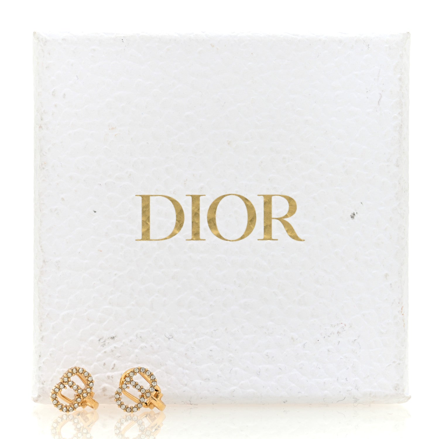 Christian Dior Crystal Clair D Lune Clip On Earrings Gold 5 of 5