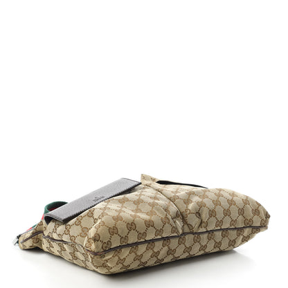 Gucci Monogram Web Medium Double Pocket Messenger Bag Dark Brown 4 of 10