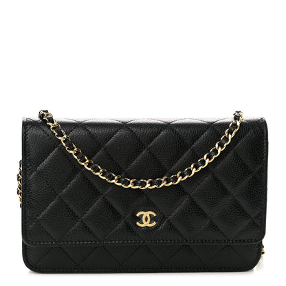 Chanel Caviar Quilted Wallet On Chain WOC Black 1 of 12
