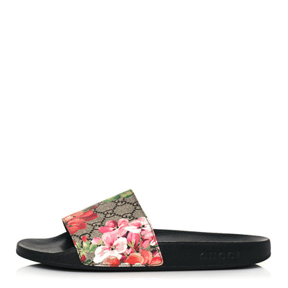 Gucci GG Supreme Monogram Blooms Slide Sandals 40 Beige Multicolor 1 of 8