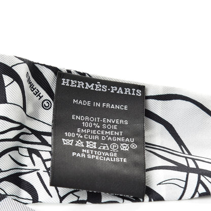 Hermes Silk Lambskin Jungle Love Rainbow Twilly Gris Black White 3 of 4