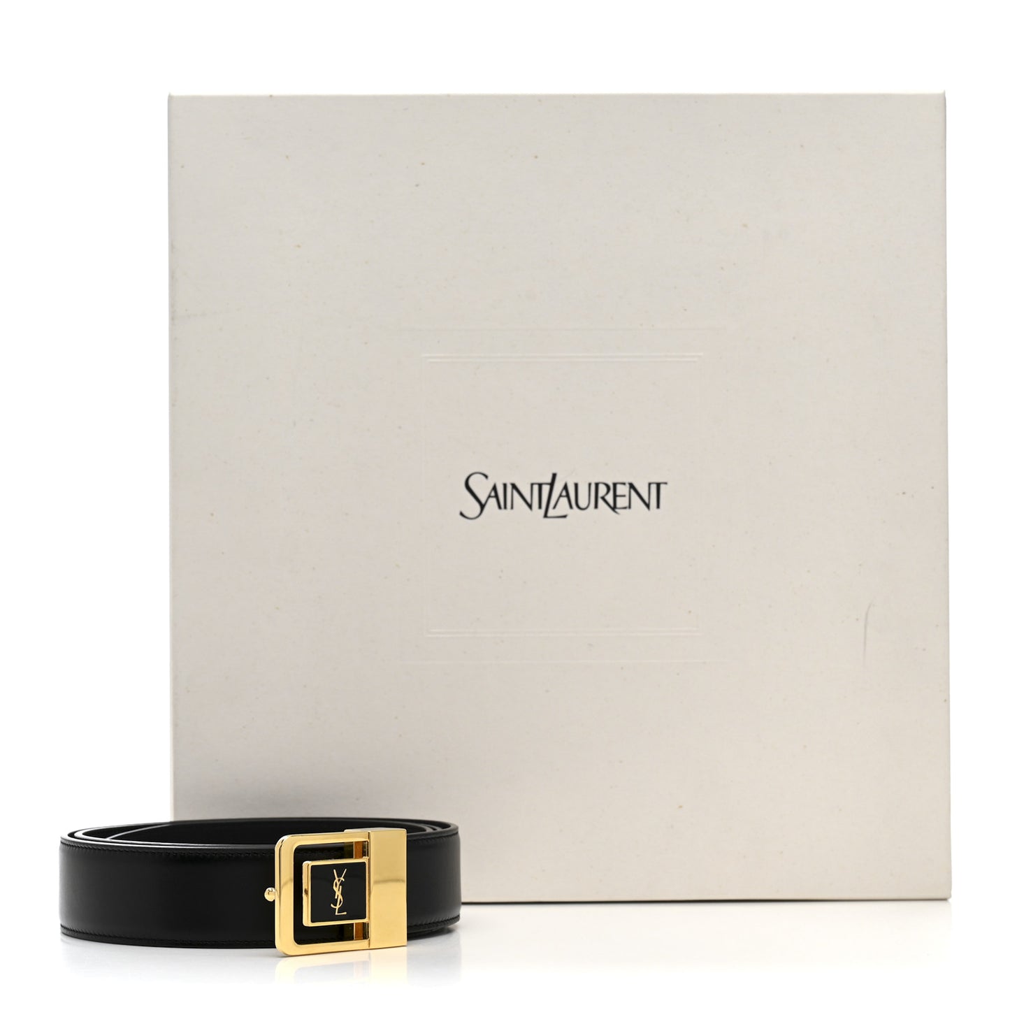 Lacquered Calfskin La 66 Buckle Belt 85 34 Black