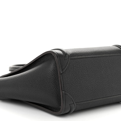 Celine Drummed Calfskin Nano Luggage Black 8 of 12