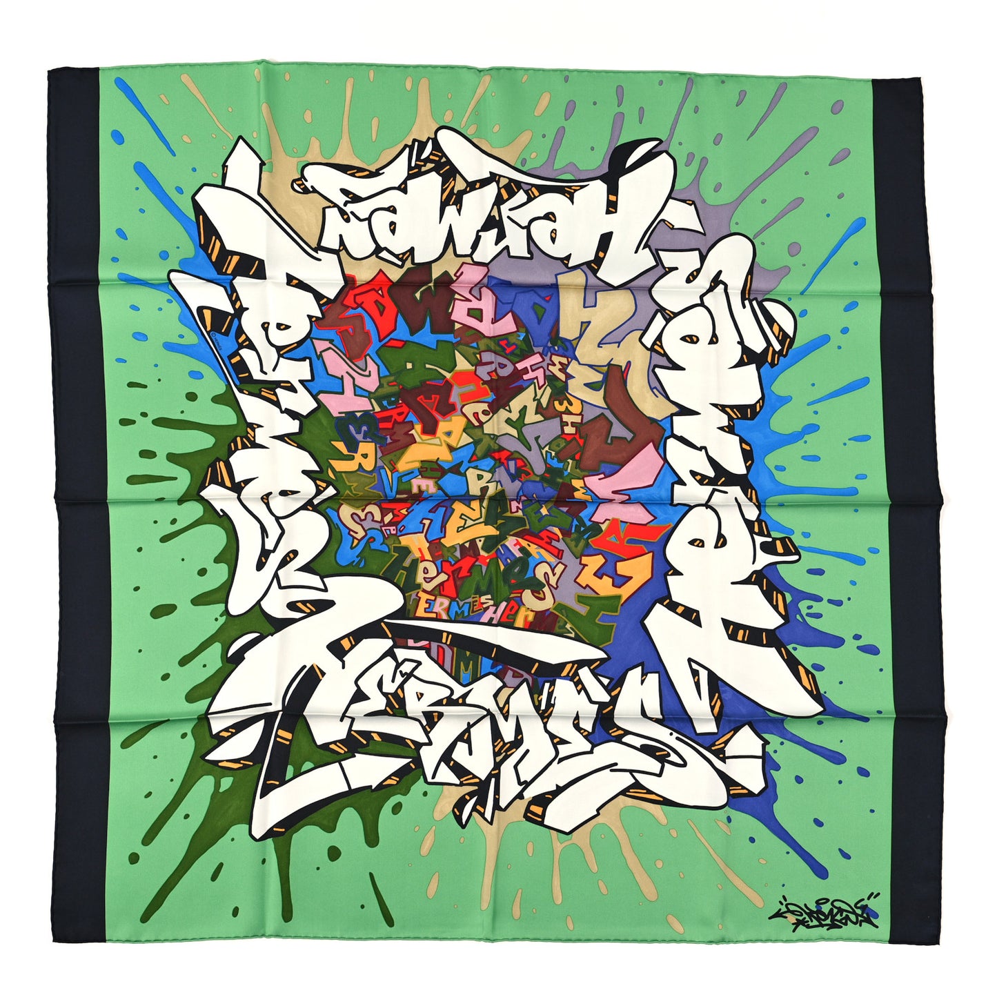 Silk Graff Hermes Graffiti Scarf 90