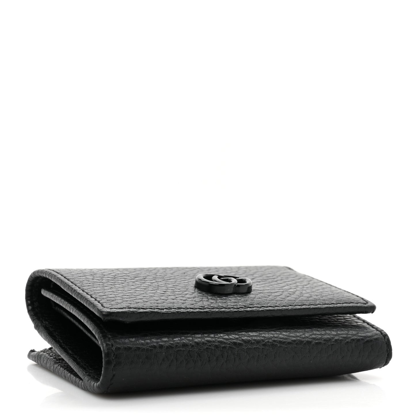 Dollar Calfskin Enamel Monochrome Medium GG Marmont Wallet