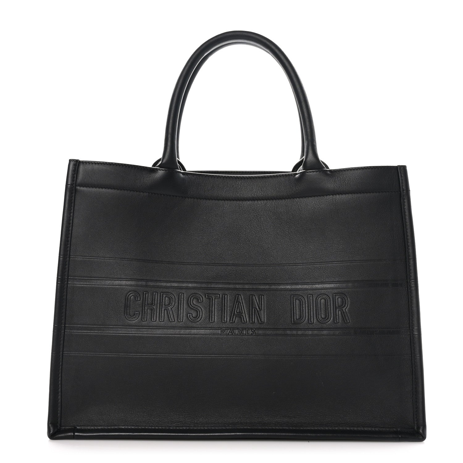 Christian Dior Calfskin Embossed Medium Book Tote Black 1 of 10