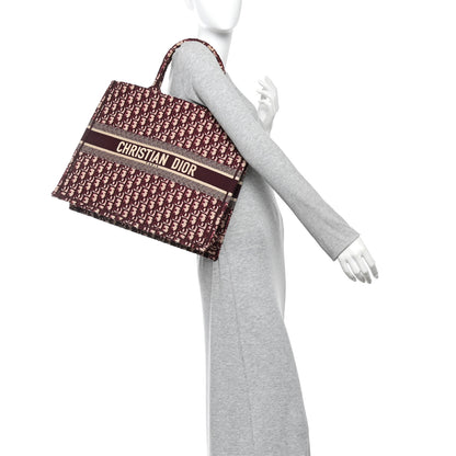 Christian Dior Oblique Large Book Tote Burgundy Multicolor 2 of 11