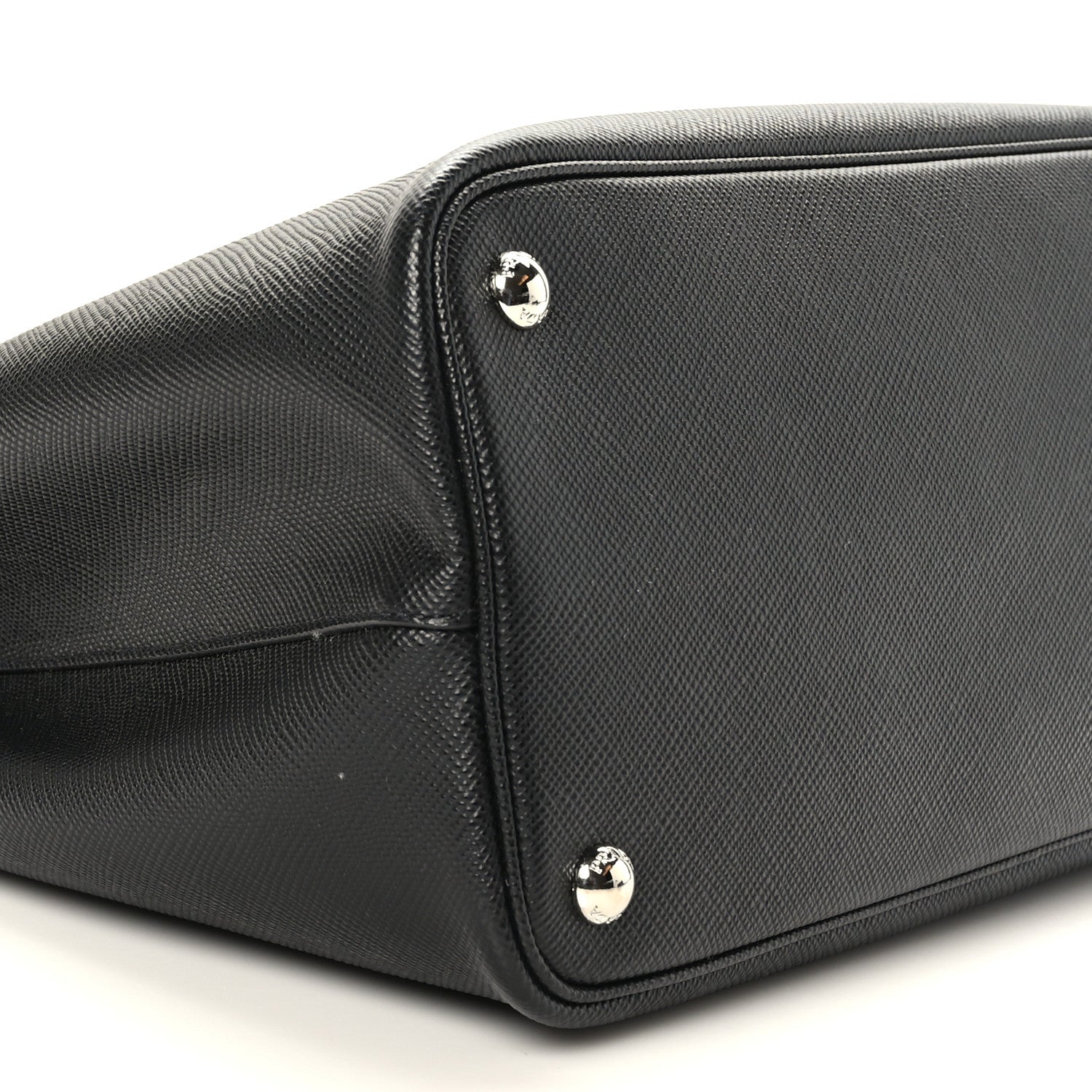 Prada Saffiano Cuir Medium Double Handle Tote Black 7 of 8