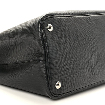 Prada Saffiano Cuir Medium Double Handle Tote Black 7 of 8