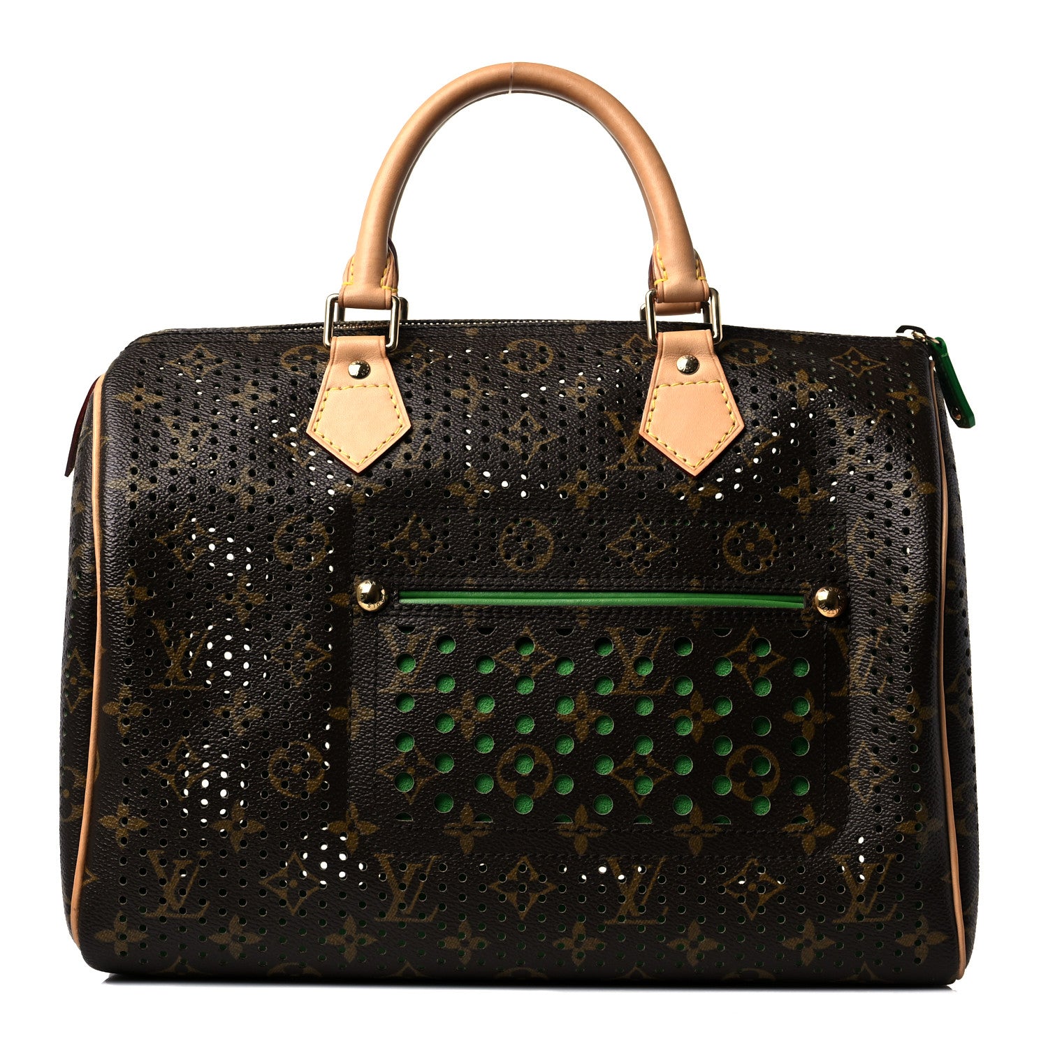 Louis Vuitton Monogram Perforated Speedy 30 Green 1 of 8