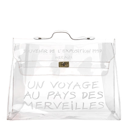 Hermes Vinyl Souvenir De L'Exposition Kelly Transparent 1 of 12
