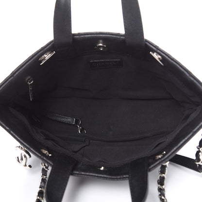 Chanel Caviar Quilted CC Shopping Tote Black 5 of 10