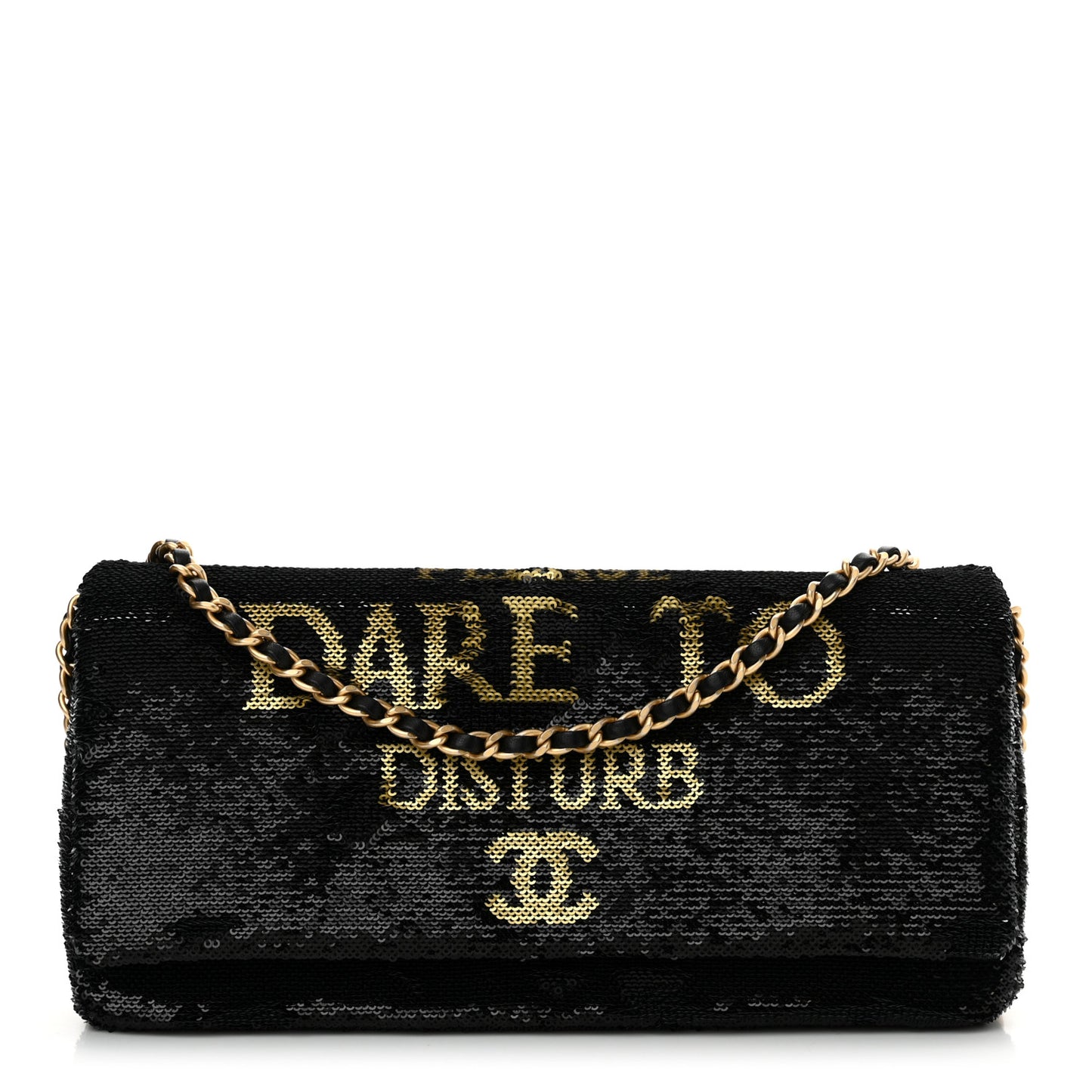 Sequin Paris Cosmopolite Dare To Disturb Flap Black Gold