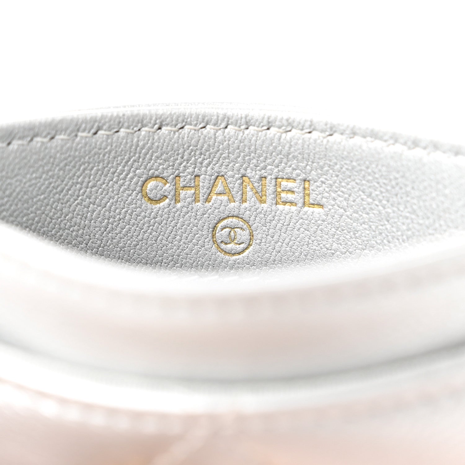Chanel Metallic Goatskin Quilted 19 Card Holder Silver 6 of 8