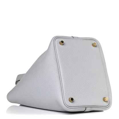 Hermes Taurillon Clemence Picotin Lock 18 PM Bleu Pale 4 of 12