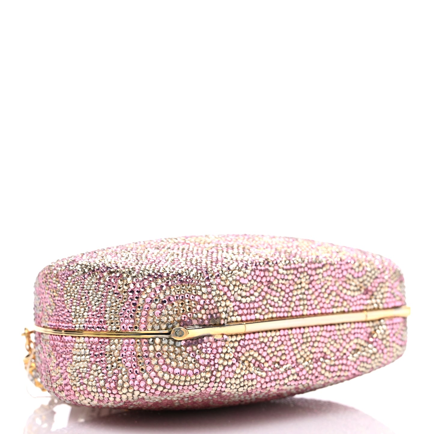 Swarovski Crystal Minaudiere Clutch Pink Gold