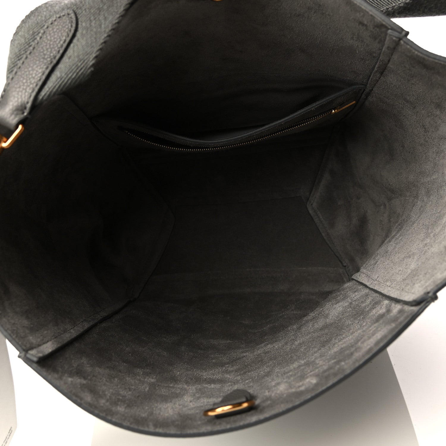 Celine Soft Grained Calfskin Sangle Bucket Bag Grey 4 of 4